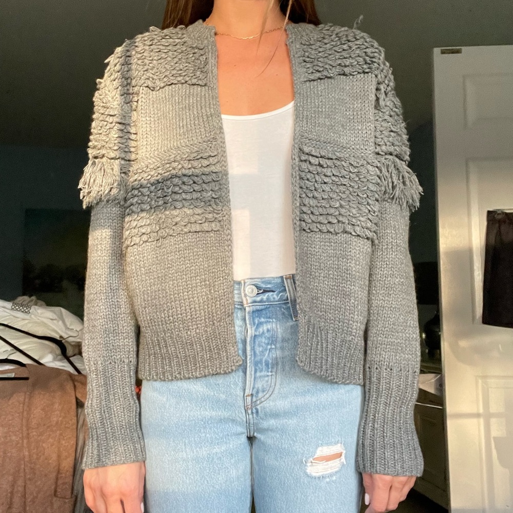 Size small Aqua grey cardigan